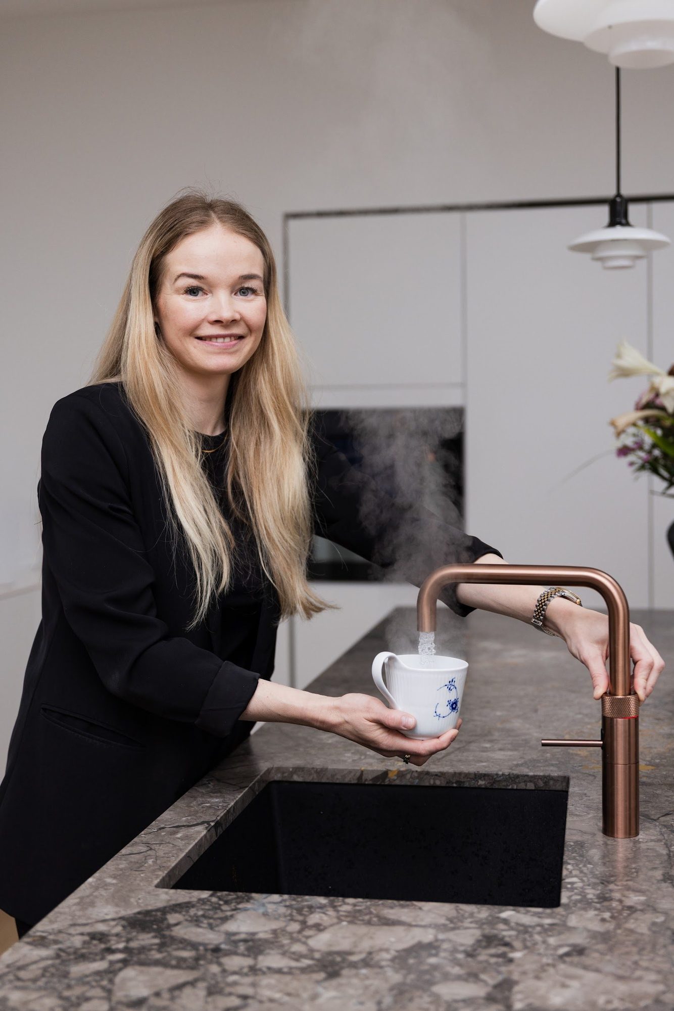 Køkken med Quooker-hane